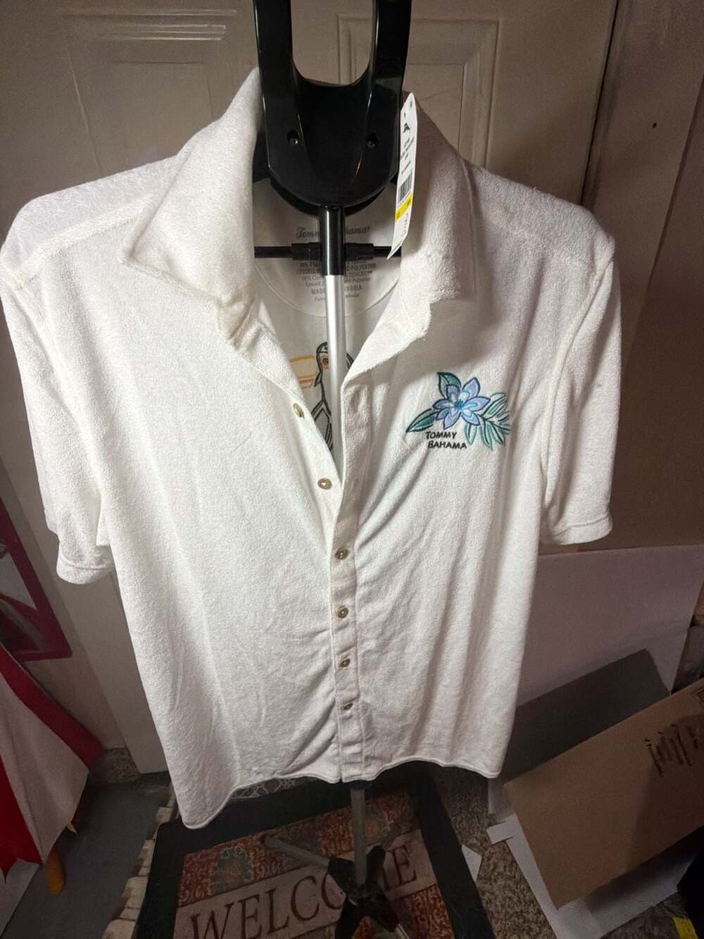 Tommy Bahama Poolside Toucan Terry Camp Shirt - Picture 3 of 8